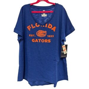 Florida‎ Gators Fanatics Women's T-Shirt Blue Orange College Tee Size Medium NEW